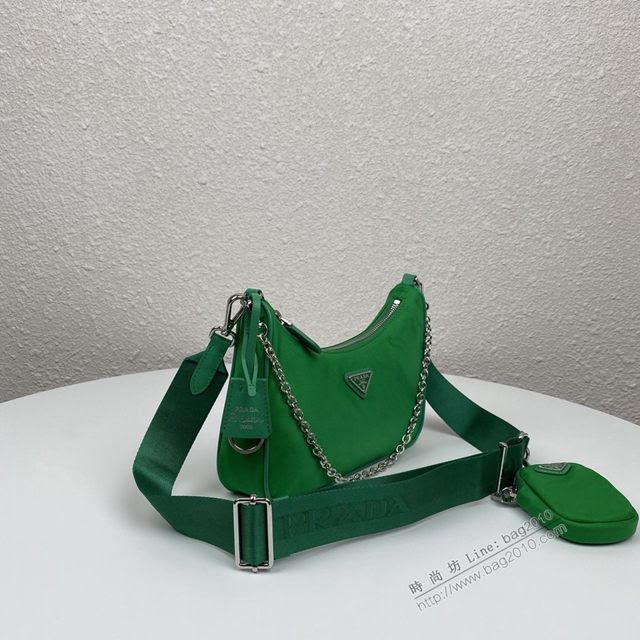 prada女包 普拉達2020新款nylon Hobo手拎包 時尚百搭 prada腋下包 1BH204 Prada單肩斜挎包  pyd2390